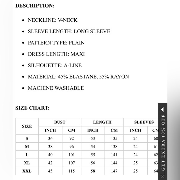 Vintage Style Plain White V-Neck Maxi Dress , NWOT - Picture 10 of 10